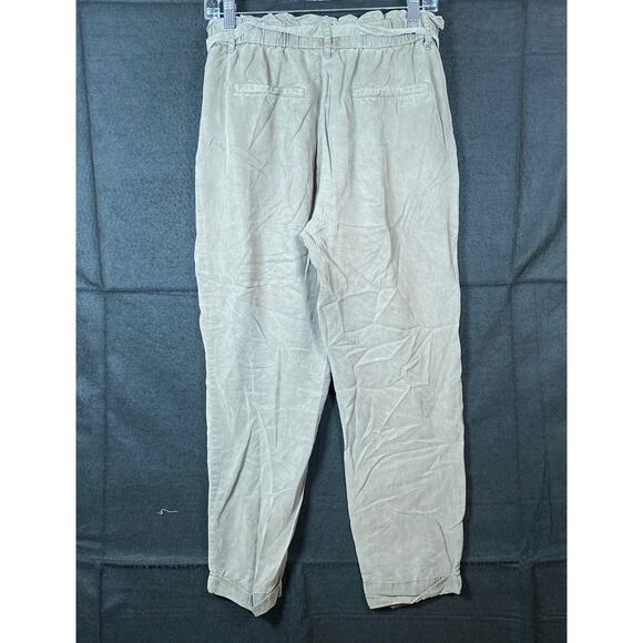 Thread & Supply Womens Pants Green Paperbag Wide Leg Elastic Waist Boho M - Picture 9 of 13